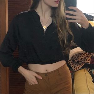 Cropped embroidered floral Zara jacket top